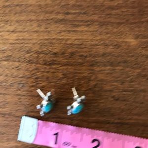 Turquoise and Sterling Silver stud earrings